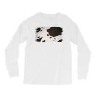 Cowhide Black And White Brush Strokes Background Long Sleeve Shirts | Artistshot