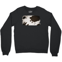 Cowhide Black And White Brush Strokes Background Crewneck Sweatshirt | Artistshot