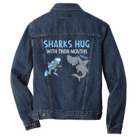 Sharks Hug With Their Mouths Men Denim Jacket | Artistshot