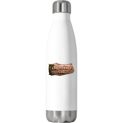 Message Save Forest`s Call Incentive Conservation Messages Stainless Steel Water Bottle Designed By Arnaldo Da Silva Tagarro