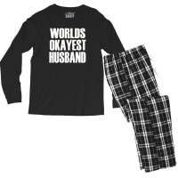 Worlds Okayest Husband Men's Long Sleeve Pajama Set | Artistshot