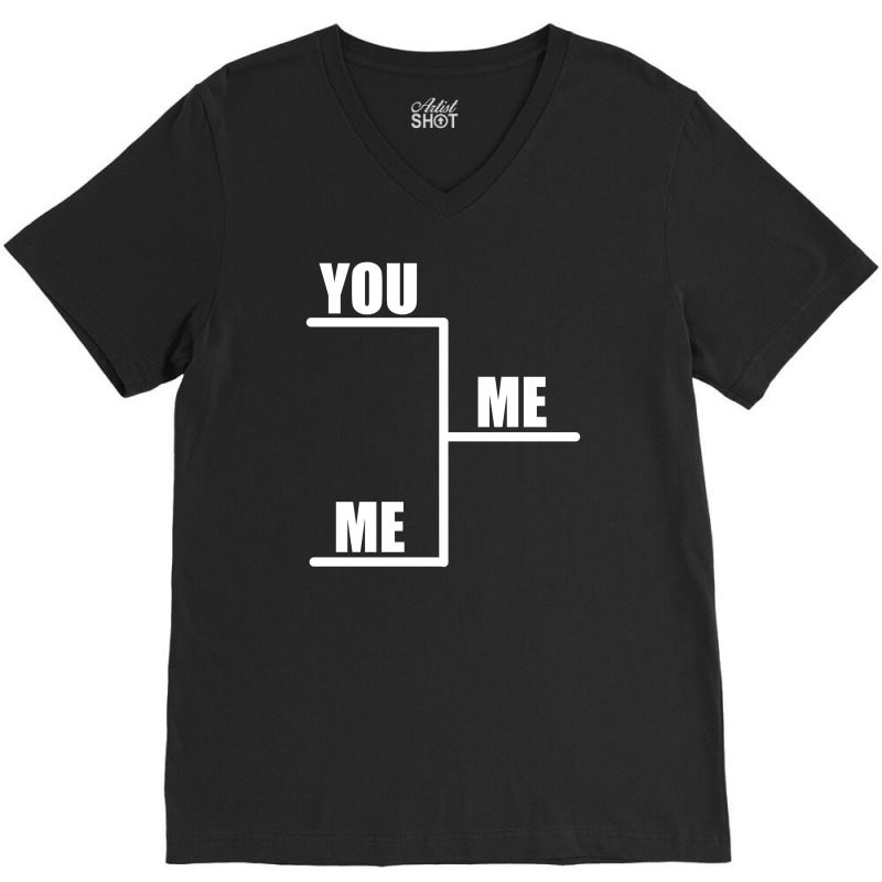 You Vs Me V-neck Tee | Artistshot