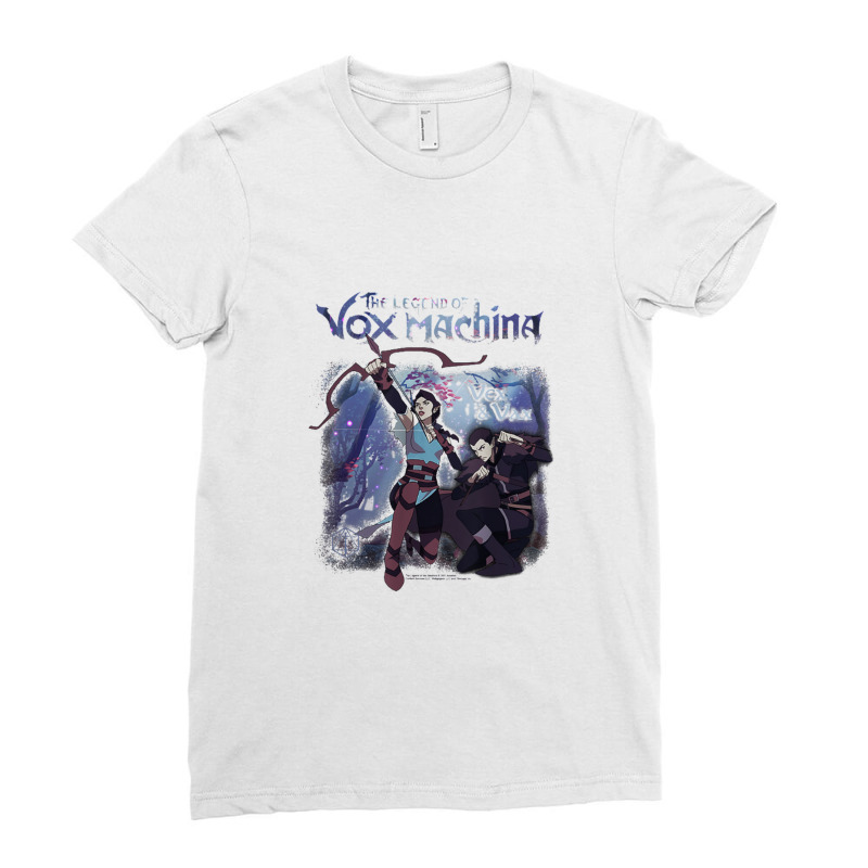 The Legend Of Vox Machina Vex And Vax Forest Scene Ladies Fitted T-Shirt by saterseim | Artistshot