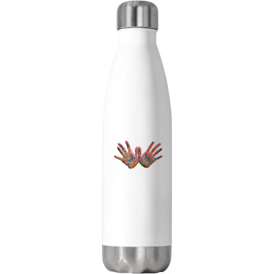 Messages Talking Hands Incentive And Inspirational Messages Stainless Steel Water Bottle Designed By Arnaldo Da Silva Tagarro