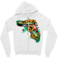 Florida Map Sunflower Cactus Serape Zipper Hoodie | Artistshot