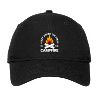 Under The Stars By The Campfire Adjustable Cap | Artistshot