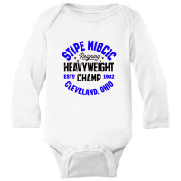 Stipe Miocic   Heavyweight Champ Long Sleeve Baby Bodysuit | Artistshot