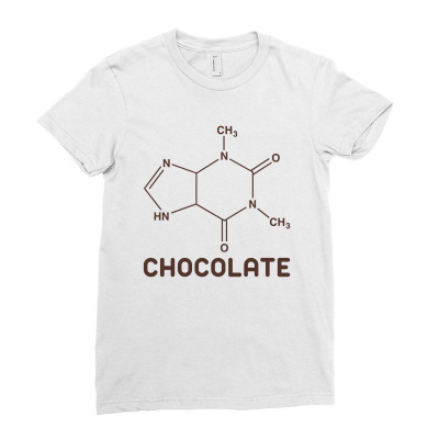 Chocolate Molecule Ladies Fitted T-shirt Designed By Cosby