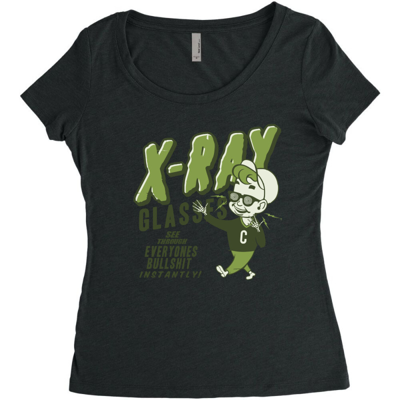 X-ray Glasses See Through Everything Instantly! Women's Triblend Scoop T-shirt | Artistshot