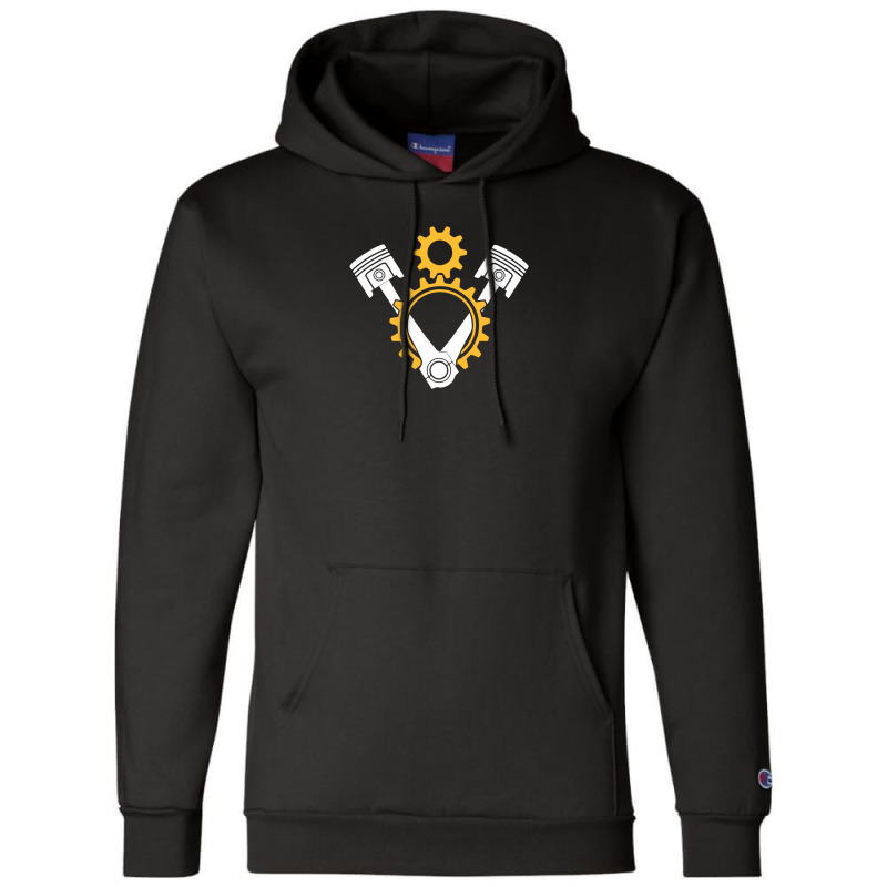 V8 Engine Pistons And Gears Champion Hoodie by garrys4b4 | Artistshot