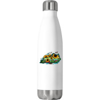 Kentucky Map Sunflower Cactus Serape Stainless Steel Water Bottle | Artistshot