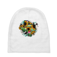 Texas Map Sunflower Cactus Serape Baby Beanies | Artistshot