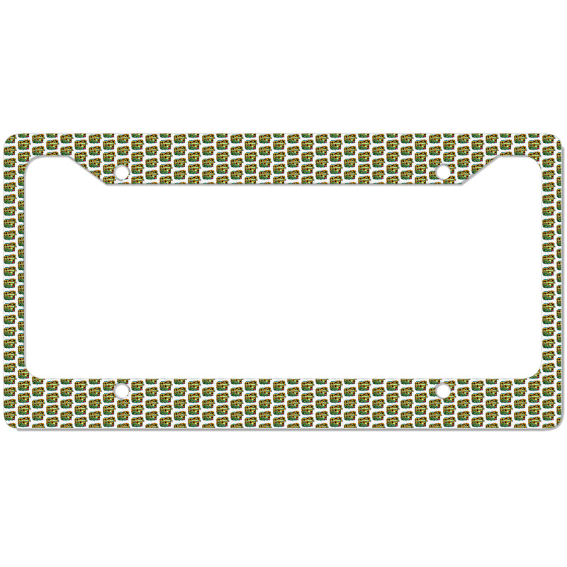 Wyoming Map Sunflower Cactus Serape License Plate Frame | Artistshot