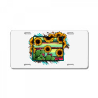 Wyoming Map Sunflower Cactus Serape License Plate | Artistshot