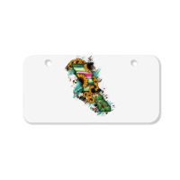 Baja California State Of Mexico Map Bicycle License Plate | Artistshot