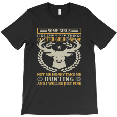 Hunting And I Will Be Just Fine T-shirt Designed By Gnuh Maph