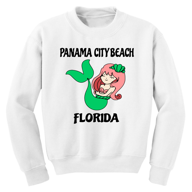 Panama City Beach Cute Mermaid Youth Sweatshirt by atereabag | Artistshot