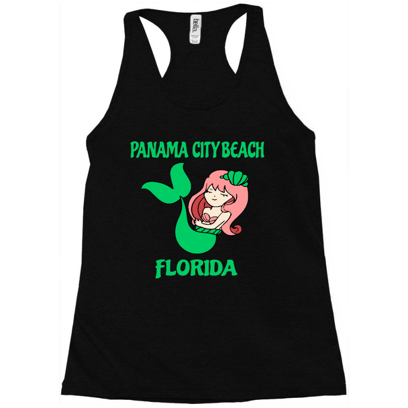 Panama City Beach Cute Mermaid Florida Racerback Tank by atereabag | Artistshot