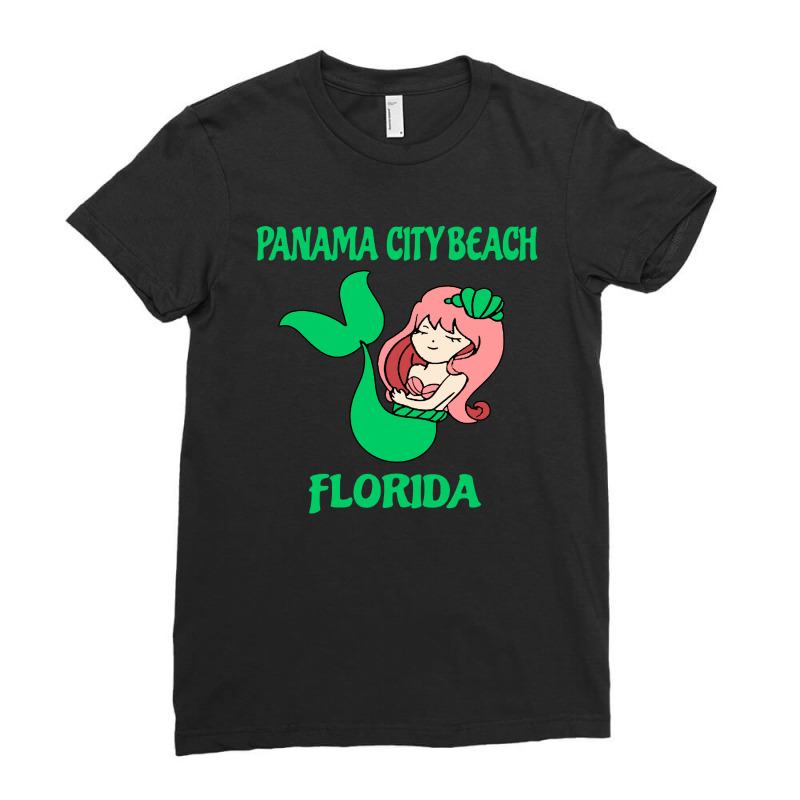 Panama City Beach Cute Mermaid Florida Ladies Fitted T-Shirt by atereabag | Artistshot