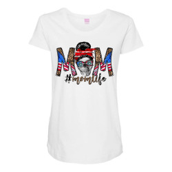 mom life america mom Maternity Scoop Neck T-shirt | Artistshot