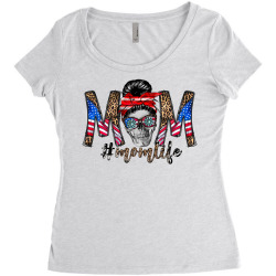mom life america mom Women's Triblend Scoop T-shirt | Artistshot