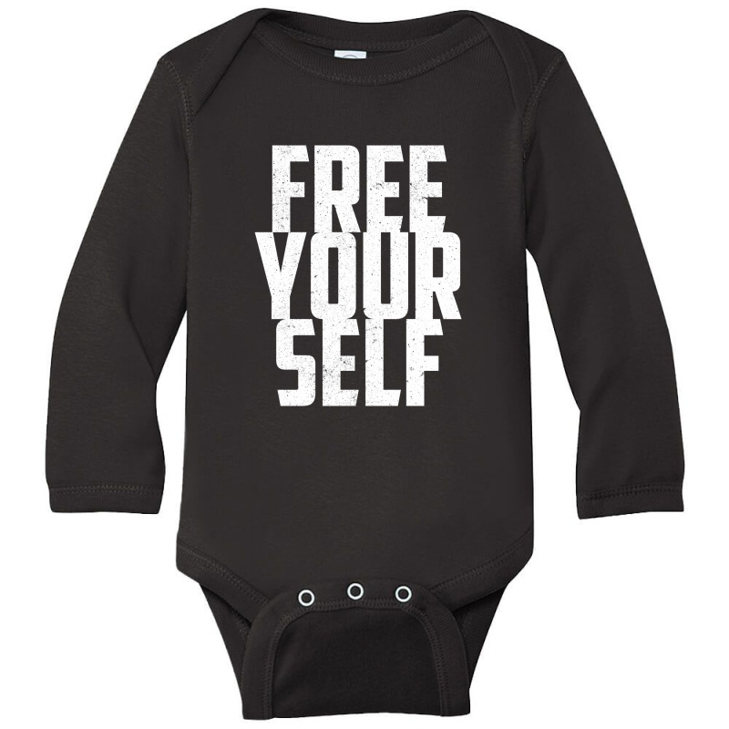 Free Yourself Long Sleeve Baby Bodysuit by dev18 | Artistshot