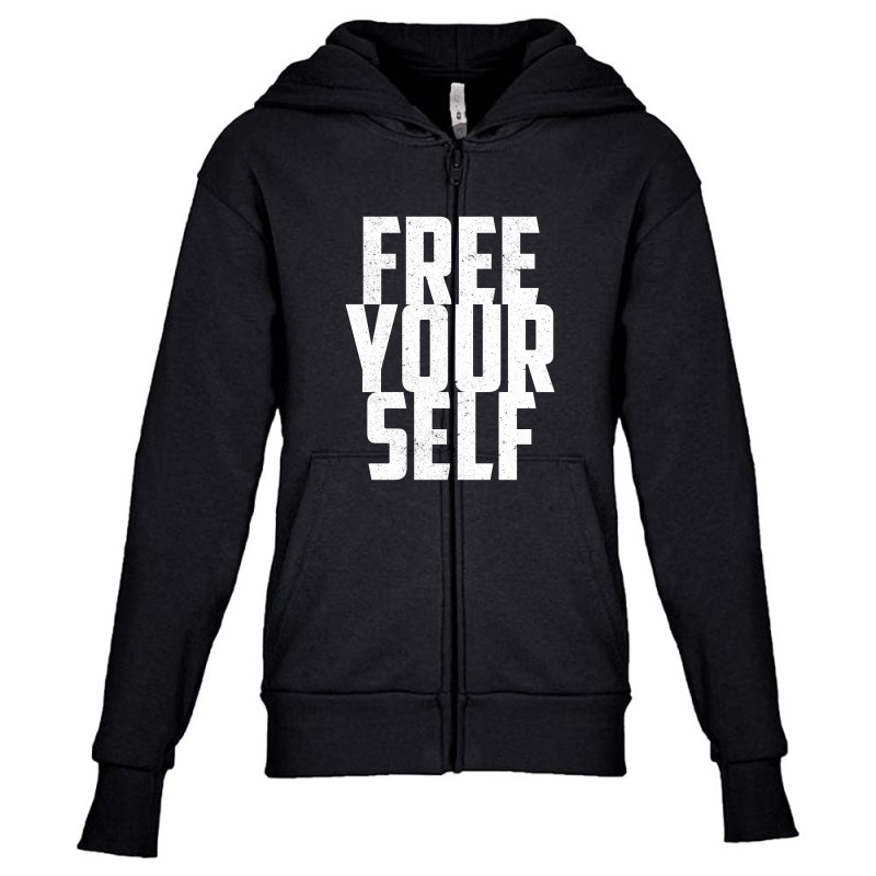 Free Yourself Youth Zipper Hoodie by dev18 | Artistshot