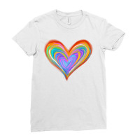 Watercolor Pride Heart Ladies Fitted T-shirt | Artistshot