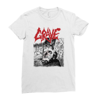 Grave Necropsy The Complete Demo'86 91 Ladies Fitted T-shirt Designed By Wowotees