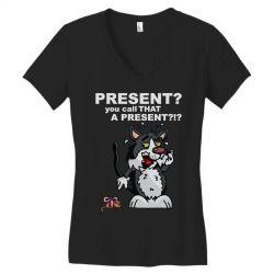 anxious cat Women's V-Neck T-Shirt | Artistshot