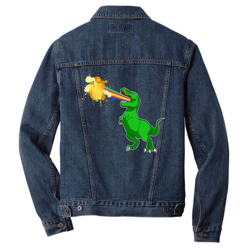 Rainbow Dinosaur For Pride Men Denim Jacket | Artistshot