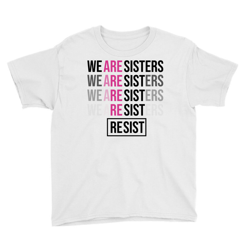 Rainbow Feminine Resist Black Youth Tee by juliesolvstrom | Artistshot