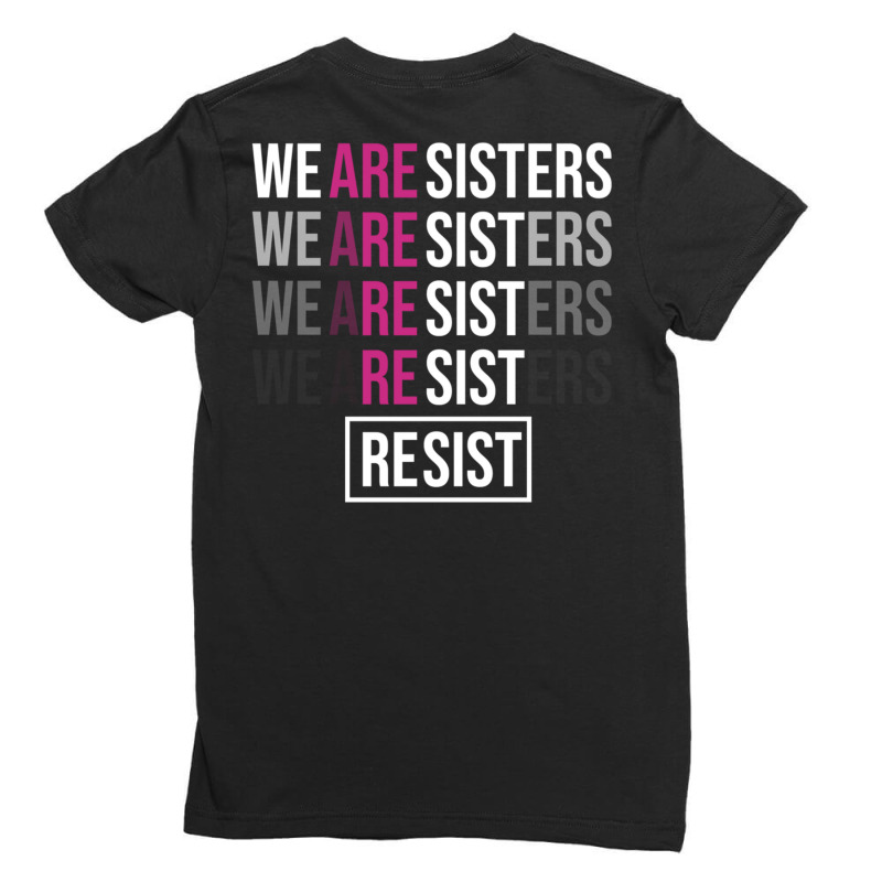 Rainbow Feminine Resist White Ladies Fitted T-Shirt by juliesolvstrom | Artistshot