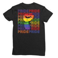 Rainbow Fist Pride Ladies Fitted T-shirt | Artistshot