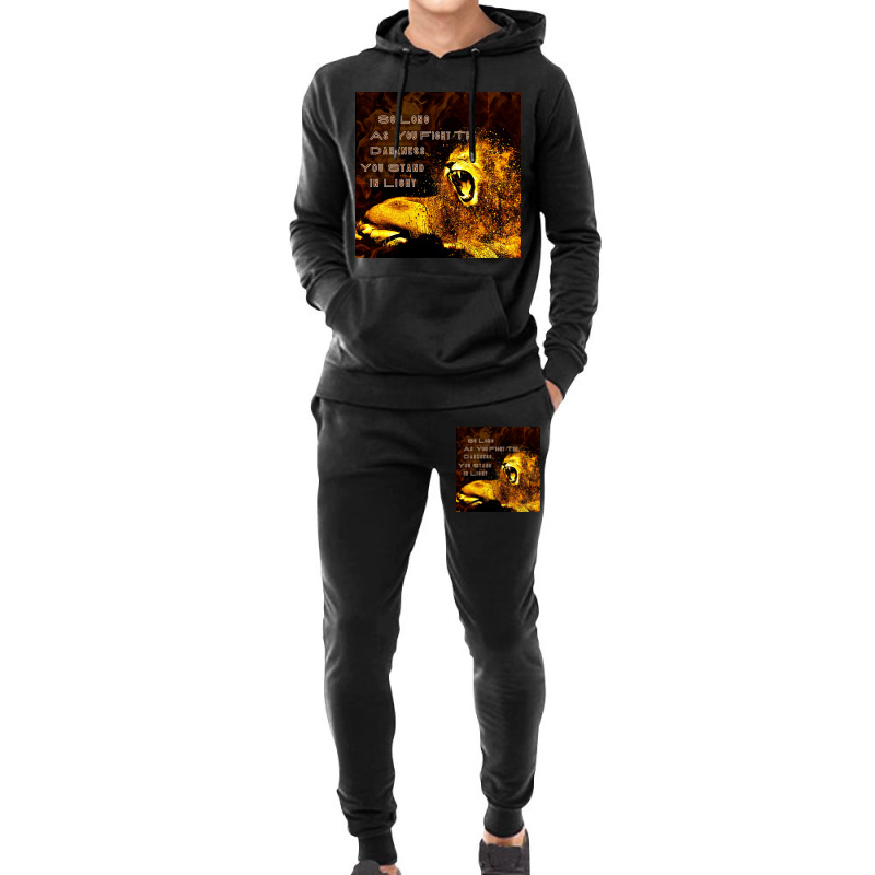 So Long As You Fight The Darkness You Stand In Light -  Motivational Hoodie & Jogger Set | Artistshot