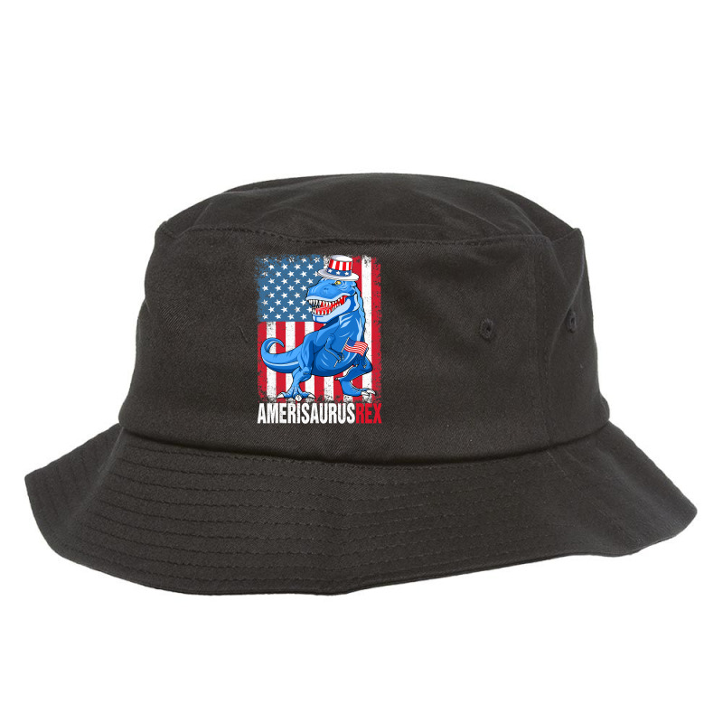 Dinosaur 4th Of July Kids Boys Men A.me.ri.saurus T Rex Funny T Shirt Bucket Hat | Artistshot