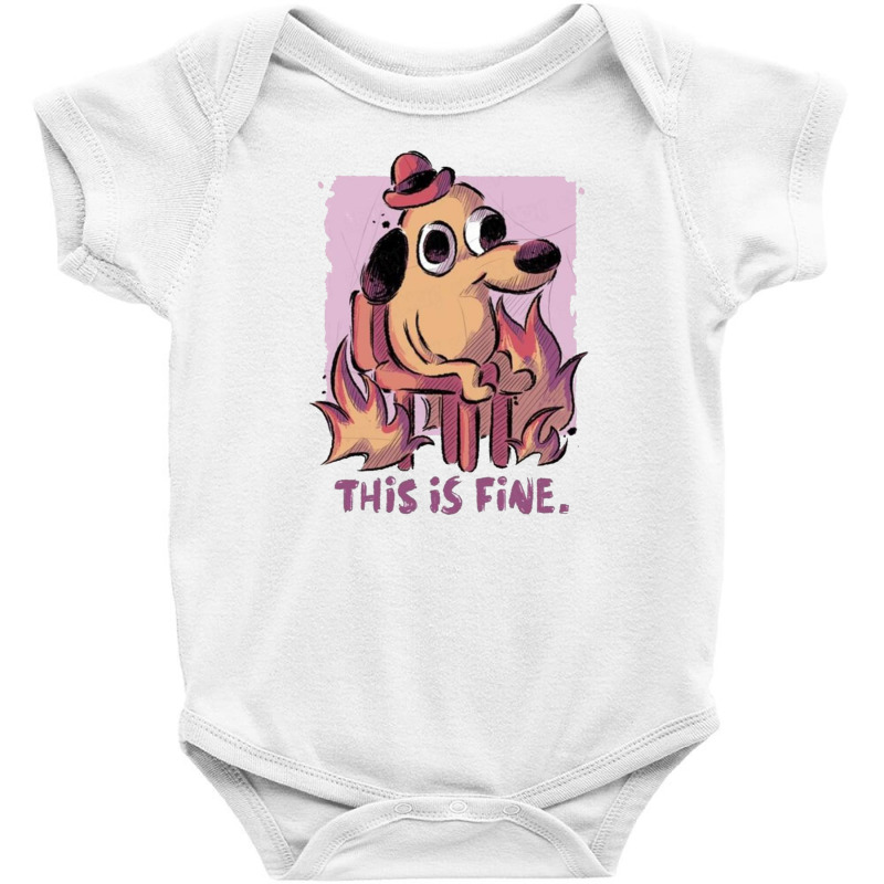 This Is Fine Baby Bodysuit | Artistshot