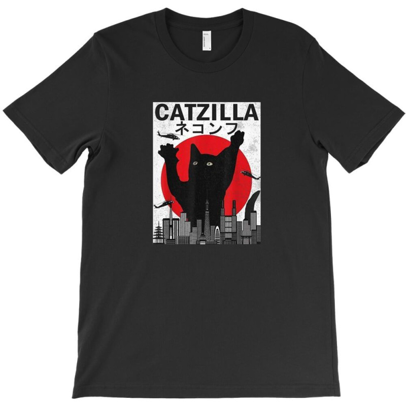 Vintage Catzilla Japanese Sunset Style T-shirt | Artistshot