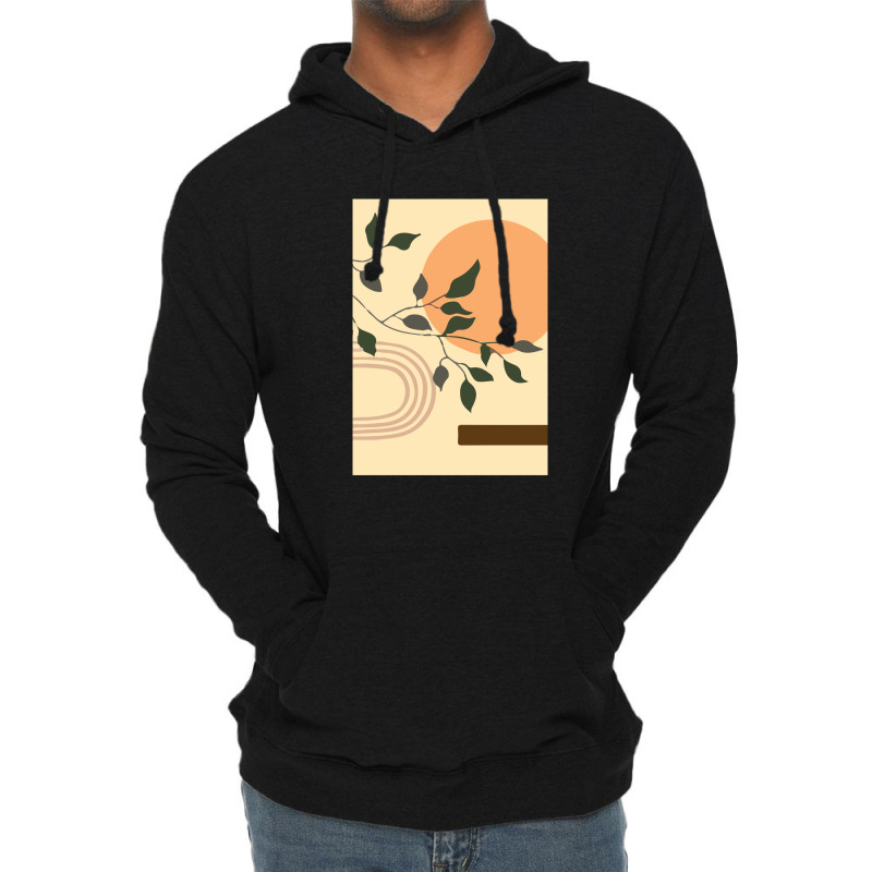 Minimal Nature Art Lightweight Hoodie by designsbymallika | Artistshot