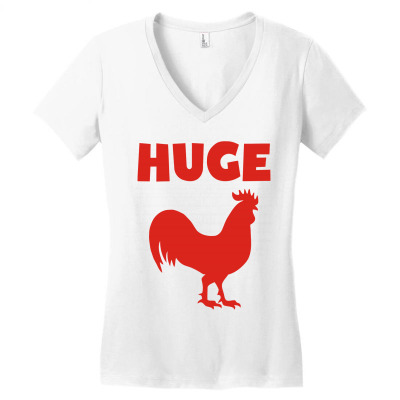 Huge Cock Women's V-neck T-shirt Designed By Wowotees
