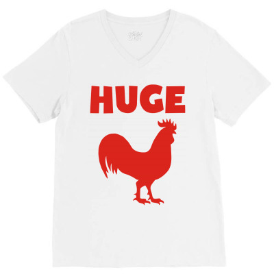 Huge Cock V-neck Tee Designed By Wowotees