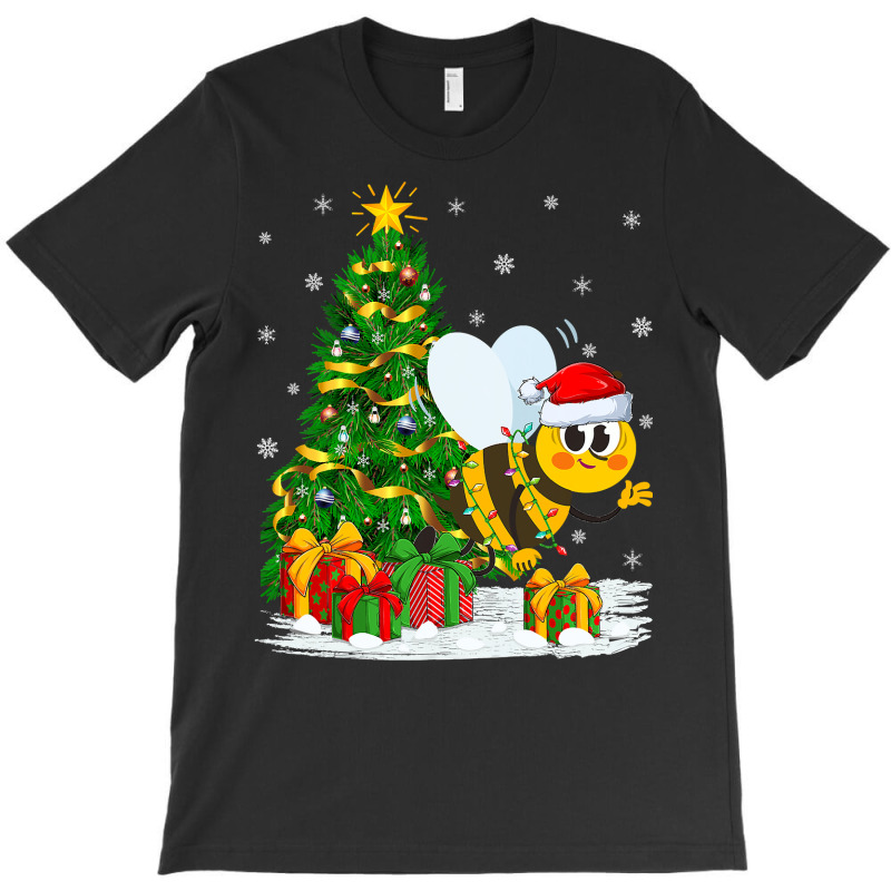 Bee Lover Family Matching Santa Hat Christmas 490 T-shirt | Artistshot