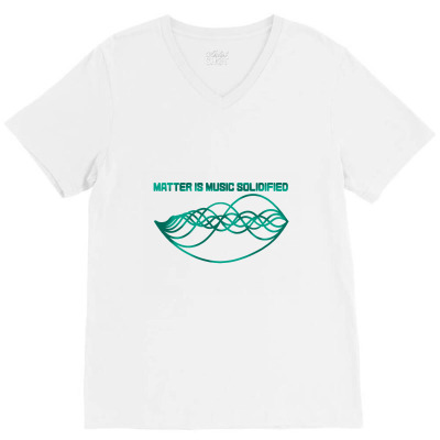 Matter Is Music Solidified (turquoise) Essential T Shirt V-neck Tee Designed By Blackstars
