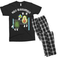 Holy Blockamole! Guacamole Player Blocker Volleyball T Shirt Men's T-shirt Pajama Set | Artistshot