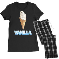 Love Vanilla Ice Cream   Waffle Cone Funny Gift T Shirt Women's Pajamas Set | Artistshot