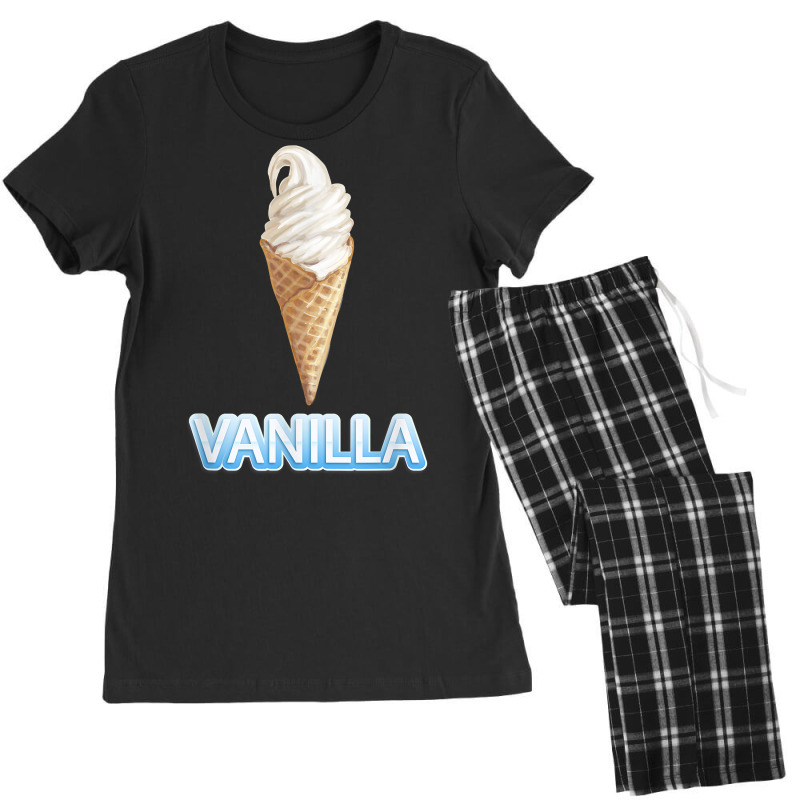 Love Vanilla Ice Cream   Waffle Cone Funny Gift T Shirt Women's Pajamas Set by tandonwelters | Artistshot