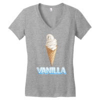 Love Vanilla Ice Cream   Waffle Cone Funny Gift T Shirt Women's V-neck T-shirt | Artistshot