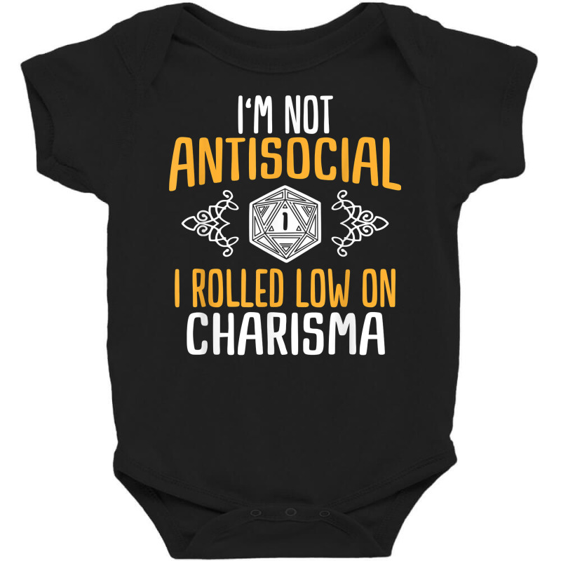 Funny Rpg Rolled Low Charisma T Shirt Baby Bodysuit by franceskagilland | Artistshot