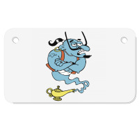 Alaaddin's Magic Lamp Blue Genie Motorcycle License Plate | Artistshot