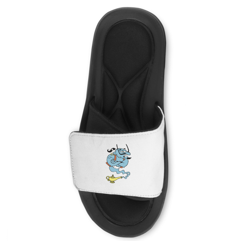 Alaaddin's Magic Lamp Blue Genie Slide Sandal | Artistshot